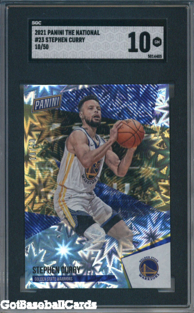 2021-22 Panini The National #23 Stephen Curry #10/50 SGC 10 GEM