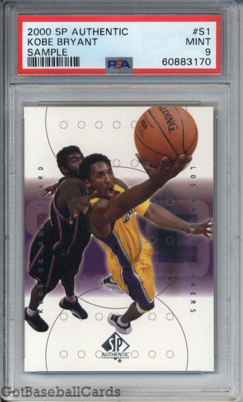 2000-01 Upper Deck SP Authentic Sample #S1 Kobe Bryant LA Lakers PSA 9 MT
