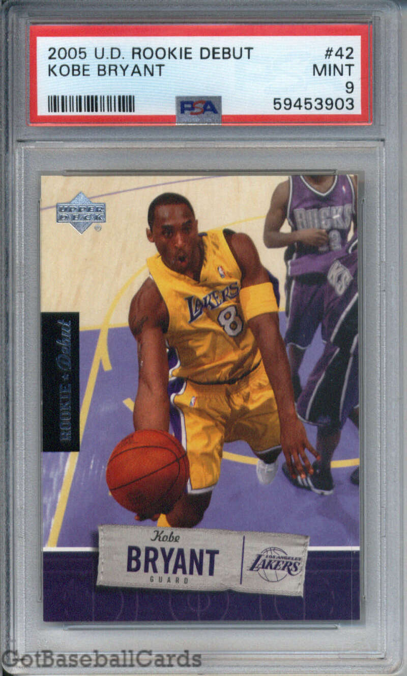 2005-06 Upper Deck Rookie Debut #42 Kobe Bryant Los Angeles Lakers PSA 9 MT