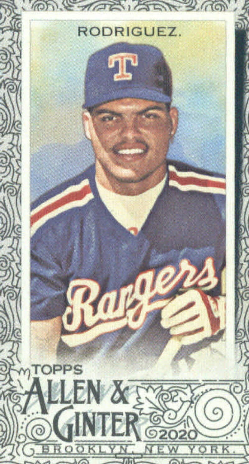2020 Allen and Ginter Mini Black #52 Ivan Rodriguez Texas Rangers Baseball Card